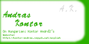 andras kontor business card